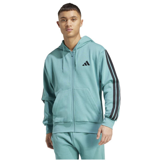 Adidas Ανδρική ζακέτα Essentials 3-Stripes Fleece Full-Zip Hoodie Adidas Ανδρική ζακέτα Essentials 3-Stripes Fleece Full-Zip Hoodie